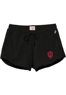 League Indiana Hoosiers Womens Black Reverse Fleece Shorts