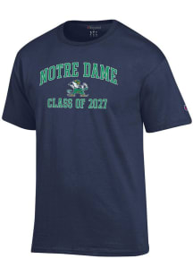 Champion Notre Dame Fighting Irish Navy Blue Font Class of 2027 Jersey Short Sleeve T Shirt