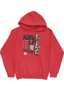 Preston Freeman Campus Ink Nebraska Cornhuskers Youth Illustrated Long Sleeve Player Hoodie Red