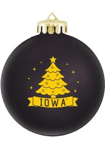 Iowa Hawkeyes Christmas Tree Ball Ornament - Black