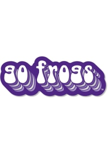 TCU Horned Frogs 2" Go Frogs Dizzler Stickers - Purple