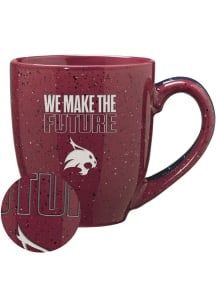 Texas State Bobcats We Make The Future 16oz Speckle Ceramic Mug - Maroon
