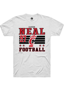 Kamron Neal Cincinnati Bearcats White Football NIL Striped Short Sleeve Player T Shirt