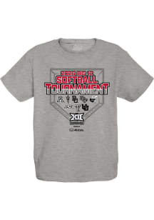 Blue 84 Big 12 Youth Grey 2026 Big 12 Softball Tournament Short Sleeve T-Shirt
