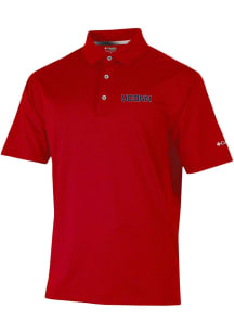 Columbia UConn Huskies Mens Red Sand Tee Short Sleeve Polo