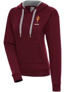 Antigua Arizona State Sun Devils Womens Maroon Mom Victory Hooded Sweatshirt