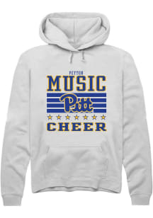 Peyton Music Pitt Panthers Mens White NIL Striped Player Hood