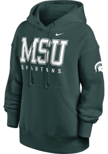 Nike Michigan State Spartans Womens Green Phoenix Hooded Sweatshirt