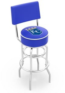 Kansas City Royals Double-Ring Swivel with Back Pub Stool - Silver