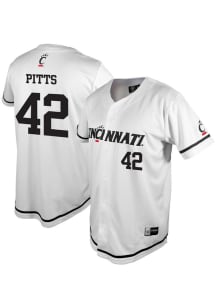 Derrick Pitts  Cincinnati Bearcats Mens White NIL Baseball Jersey