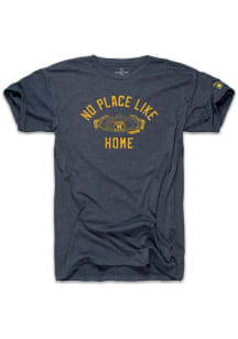 The Mitten State Michigan Wolverines Navy Blue Football No Place Like Home Football Short Sleeve F..