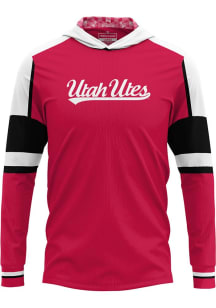 ProSphere Utah Utes Mens Red Throwback Long Sleeve Hoodie