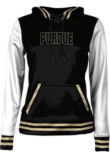 ProSphere Purdue Boilermakers Womens Black Letterman Hooded Sweatshirt