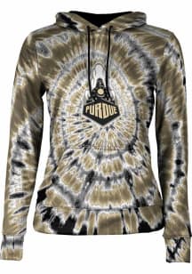 ProSphere Purdue Boilermakers Womens Black Tie Dye Hooded Sweatshirt