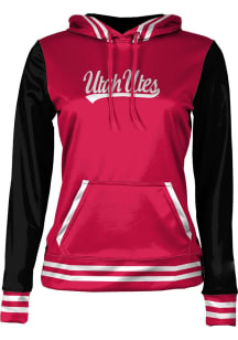 ProSphere Utah Utes Womens Red Letterman Hooded Sweatshirt