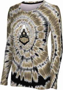 ProSphere Purdue Boilermakers Womens Black Tie Dye LS Tee