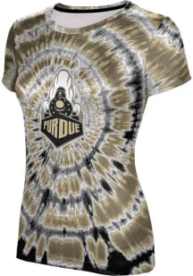 ProSphere Purdue Boilermakers Womens Black Tie Dye Short Sleeve T-Shirt