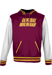 ProSphere Central Michigan Chippewas Mens Maroon Letterman Long Sleeve Hoodie