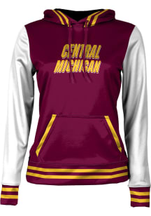 ProSphere Central Michigan Chippewas Womens Maroon Letterman Hooded Sweatshirt