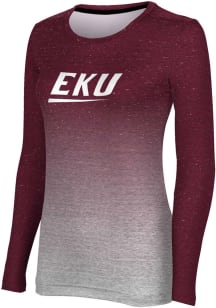 ProSphere Eastern Kentucky Colonels Womens Maroon Ombre LS Tee