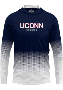 ProSphere UConn Huskies Mens Navy Blue Hex Pro Long Sleeve Hoodie