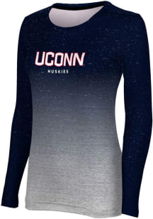 ProSphere UConn Huskies Womens Navy Blue Ombre LS Tee