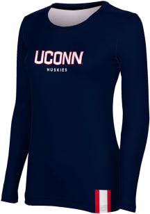 ProSphere UConn Huskies Womens Navy Blue Solid LS Tee