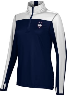 ProSphere UConn Huskies Womens Navy Blue Sharp Qtr Zip