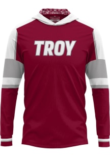 ProSphere Troy Trojans Mens Red Throwback Long Sleeve Hoodie