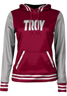 ProSphere Troy Trojans Womens Red Letterman Hooded Sweatshirt