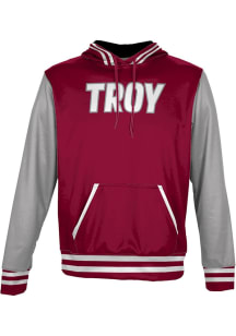 ProSphere Troy Trojans Youth Red Letterman Long Sleeve Hoodie
