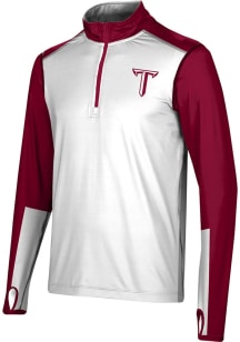 ProSphere Troy Trojans Mens Red Counter Long Sleeve Qtr Zip Pullover