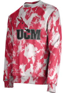ProSphere Central Missouri Mules Mens Red Grunge Long Sleeve Crew Sweatshirt