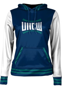 ProSphere UNCW Seahawks Womens Navy Blue Letterman Hooded Sweatshirt