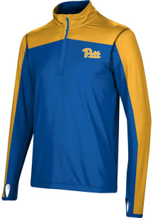 ProSphere Pitt Panthers Mens Blue Sharp Long Sleeve Qtr Zip Pullover