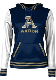ProSphere Akron Zips Womens Blue Letterman Hooded Sweatshirt
