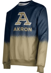ProSphere Akron Zips Mens Blue Spray Long Sleeve Crew Sweatshirt
