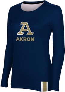 ProSphere Akron Zips Womens Blue Solid LS Tee