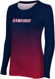 ProSphere Samford University Bulldogs Womens Navy Blue Ombre LS Tee