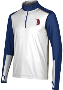 ProSphere Tulsa Golden Hurricane Mens Navy Blue Counter Long Sleeve Qtr Zip Pullover