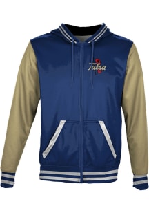 ProSphere Tulsa Golden Hurricane Mens Navy Blue Letterman Light Weight Jacket