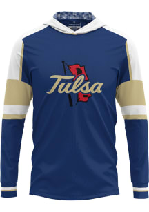 ProSphere Tulsa Golden Hurricane Mens Navy Blue Throwback Long Sleeve Hoodie