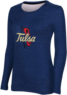 ProSphere Tulsa Golden Hurricane Womens Navy Blue Heather LS Tee