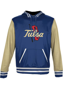 ProSphere Tulsa Golden Hurricane Youth Navy Blue Letterman Long Sleeve Hoodie