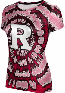 ProSphere Rutgers Scarlet Knights Womens Red Tie Dye Short Sleeve T-Shirt