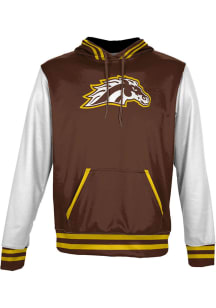 ProSphere Western Michigan Broncos Youth Brown Letterman Long Sleeve Hoodie
