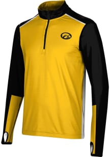 ProSphere Iowa Hawkeyes Mens Black Counter Long Sleeve Qtr Zip Pullover