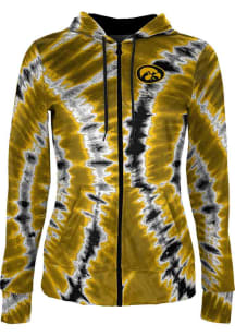 ProSphere Iowa Hawkeyes Womens Black Tie Dye Light Weight Jacket