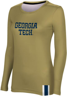 ProSphere GA Tech Yellow Jackets Womens Gold Solid LS Tee