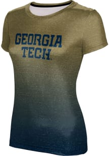 ProSphere GA Tech Yellow Jackets Womens Gold Ombre Short Sleeve T-Shirt